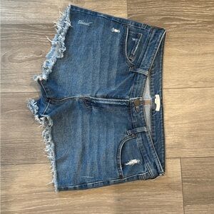 Gianni Bini Blue Frayed Jean Shorts